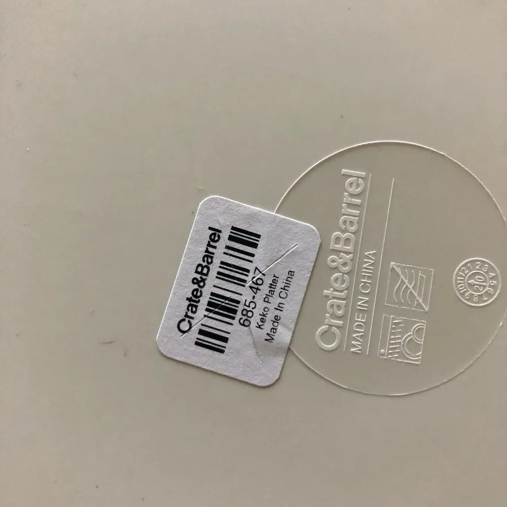 Crate & Barrel Keko Platter and 2 Salad plates - NWT